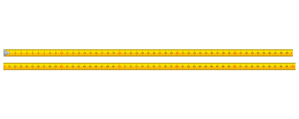 Carpenter measuring tape, metric tape measure. Yellow tape measure with scale, metric measuring tape.