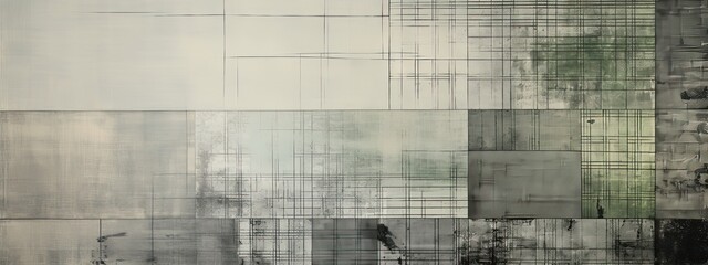 a picture of a grey, black surface, in the style of soft tonal shifts, rug, solarization, double lines, stains/washes, graph paper, light silver and green