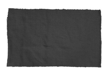 black fabric swatch samples isolated 