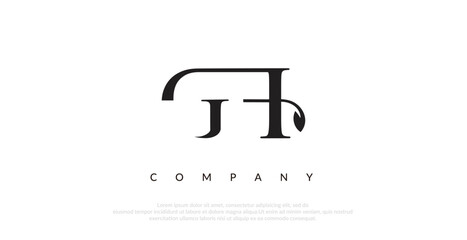 Initial GH Logo Design Vector 