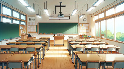 Japanese elementary school classroom