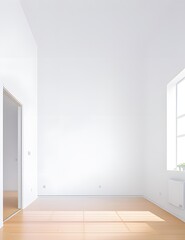 empty room with white walls
