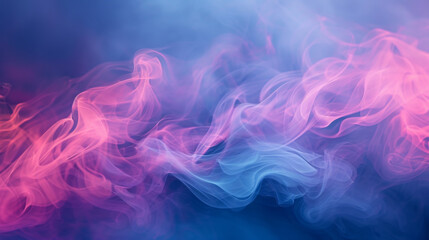 Obraz premium blue and pink smoke in a purple and blue area.