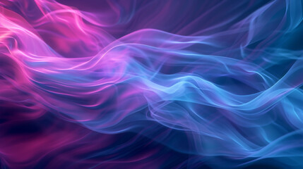 blue and pink smoke in a purple and blue area.