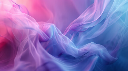 blue and pink smoke in a purple and blue area.