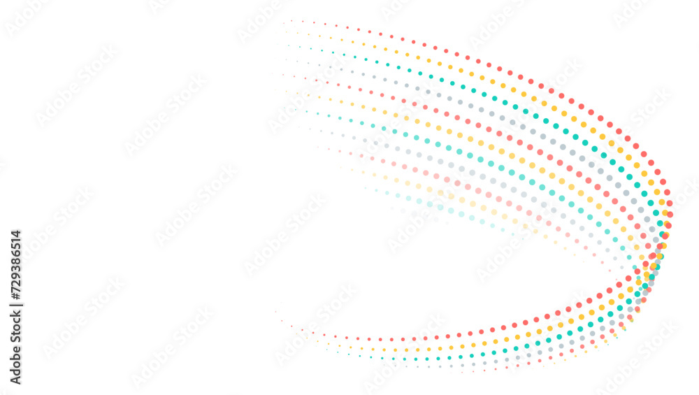 Aufkleber Sorting data. Vector technology background. Big data visualization. Abstract stream information with colorful circles array. Information analytics concept. Filtering machine algorithms.
