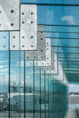 modern glass tunnel, contemporary architecture design, futuristic abstract perspective, centrum spotkania kultur, Lublin © goami