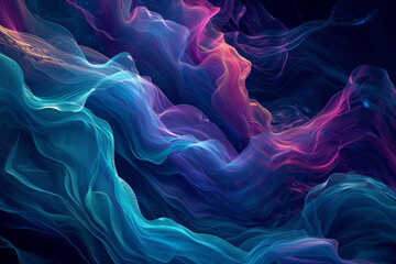 Colorful waves in various shapes with motions.