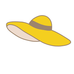 yellow hat isolated on white background