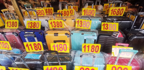 Suitcases in a shop - 729388761