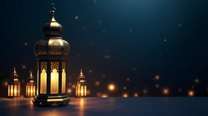 Obraz premium Glowing background for muslim feast in holy month of Ramadan Kareem