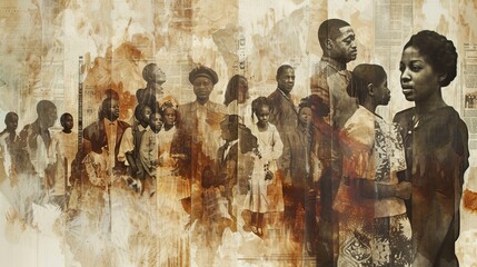 Reflecting on Heritage: One African American's Journey Through Time - obrazy, fototapety, plakaty