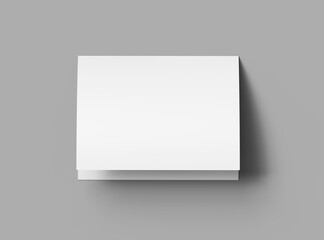 Blank Tri-fold US letter 8'5x11 inc size brochure 3d render