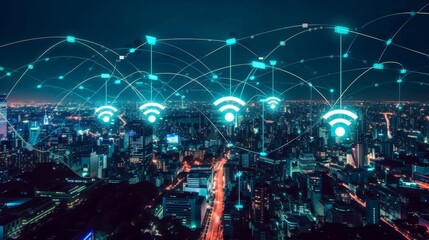 Obraz premium Shaping the Future: Wireless Signs Redefining Innovation