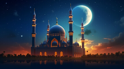 Ramadan background, celebrating Eid al-Fitr and Ramadhan