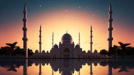 Fototapeta premium Ramadan background, celebrating Eid al-Fitr and Ramadhan