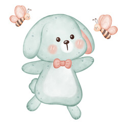 Adorable Rabbit in Playful Poses