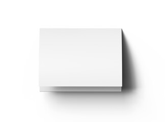 Blank Tri-fold US letter size 8'5x11 inc brochure 3d render on transparent background