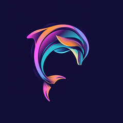 dolphin vector illustration for vibrant creative trendy brand logo or modern graphic design