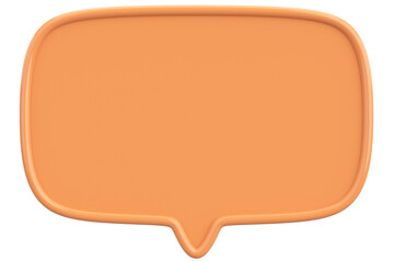 Speech Bubble. Text Box. 3D Illustration.