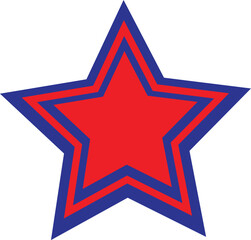 Obraz premium red star on blue