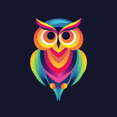 owl vector illustration for vibrant creative trendy brand logo or modern graphic design