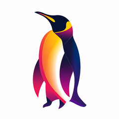 penguin vector illustration for vibrant creative trendy brand logo or modern graphic design