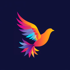 Obraz premium pigeon vector illustration for vibrant creative trendy brand logo or modern graphic design