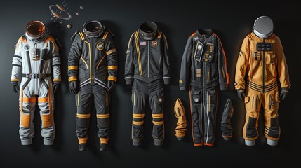 Set of Space Suit in Game Style