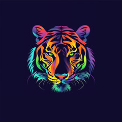 tiger vector illustration for vibrant creative trendy brand logo or modern graphic design