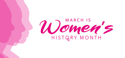 Women's History Month March - obrazy, fototapety, plakaty