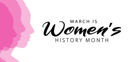 Women's History Month March - obrazy, fototapety, plakaty