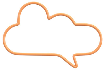 Speech Bubble. Text Box. 3D Illustration.