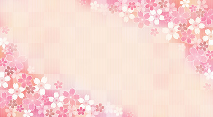 和風の桜の花の背景、ピンク系