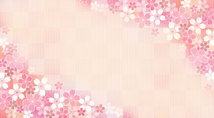 和風の桜の花の背景、ピンク系