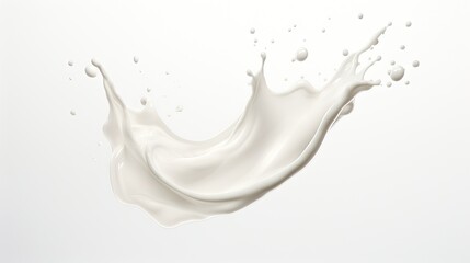 Splash of milk or cream isolated on white background, design element