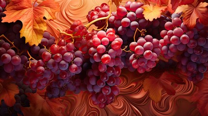 Fototapeta premium abstract nature texture, grapes, burgundy colors, photorealistic