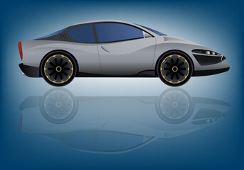Concept original d’un design de prototype de voiture de sport futuriste.