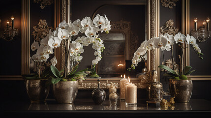 orchids bathed in the soft light of dawn