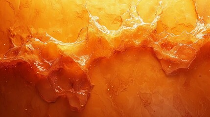Orange background with water splash