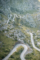 curve road in the mountains