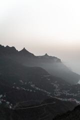 fog over the mountains