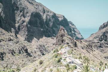 village on the plam rock montains