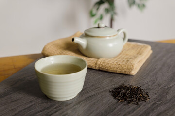 cup of tea and teapot