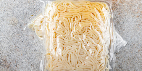 udon packaged noodles japanese cuisine wheat flour tasty fresh healthy eating cooking appetizer...