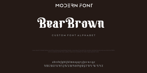 Modern Bold Font. Sans Serif Font. Regular Italic Uppercase Lowercase Typography urban style alphabet fonts for fashion, sport, technology, digital, movie, logo design, vector illustration