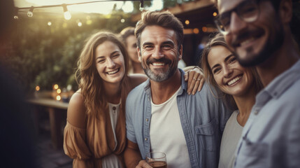 Guests in casual attire,  embracing the laid-back vibe