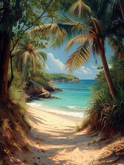 Tropical Paradise Island Beach