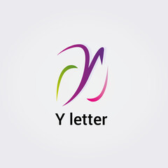 Obraz premium Icone Lettre Y pour Design Logos, Symbole, Illustration Pictogramme Monogramme pour Business, Variations Alphabet Isolé Silhouette