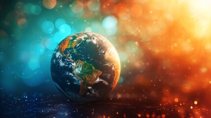 Sustainable Innovations: Illuminated Globe